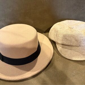 Elegant Beige Women's Hat Set